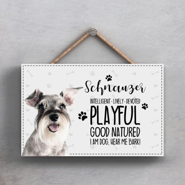 Schnauzer tekstplaatje l- Hondenras