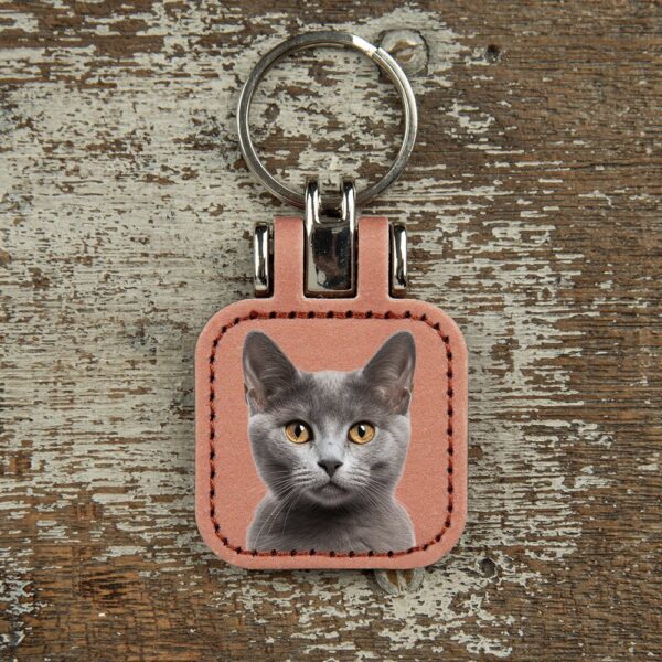 Sleutelhanger grijze kat geschenk