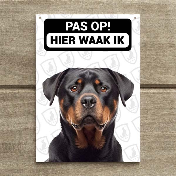waakbord rottweiler - hondenras - waakplaat - hondenplaatje