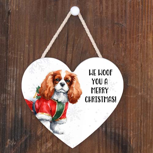 kersthanger King Charles - We woof you a merry Christmas