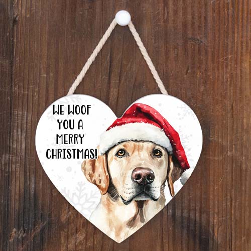 kersthanger Labrador - We woof you a merry Christmas